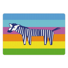 Doodle Animal Stripes Pet Mat