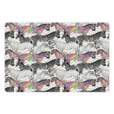 Funky Animal Chevrons Pet Mat