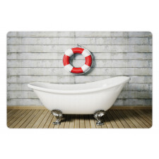Grunge Wall Sailor Bath Pet Mat