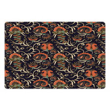 Grunge Flora Curl Pet Mat