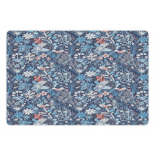 Oriental Petals on Stripes Pet Mat