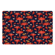 Blooming Flowers and Birds Pet Mat