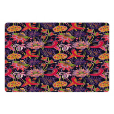 Floral Jungle Illustration Pet Mat