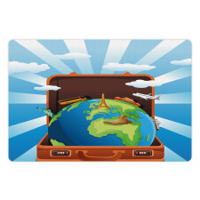 Globe in a Vacation Suitcase Pet Mat