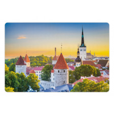 Estonia Historic Town Sunset Pet Mat