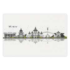 Kiev Skyline Reflection Art Pet Mat