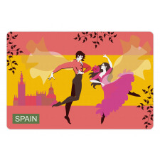 Spanish Dancer Woman and Man Pet Mat