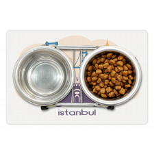 Floral Istanbul Landmarks Pet Mat