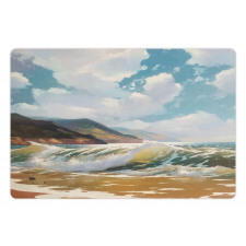 Sea Waves Coastline Pet Mat