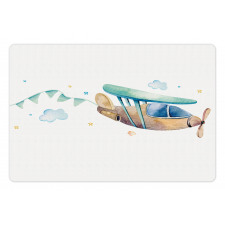 Nursery Airplane Cloud Stars Pet Mat