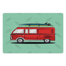 Van with Surf Boards Pet Mat