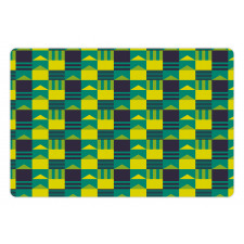 Symmetric Geometric Shapes Pet Mat