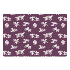 Flying Love Angel Drawings Pet Mat