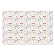 Hearts with Wings Zigzags Pet Mat