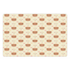 Tribal Bear Heads Pet Mat