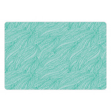 Abstract Doodle Leaves Pet Mat