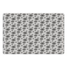 Botany Motif Polka Dots Pet Mat