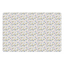 Spring Botany Flowers Pet Mat