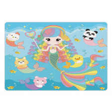 Funky Underwater Characters Pet Mat