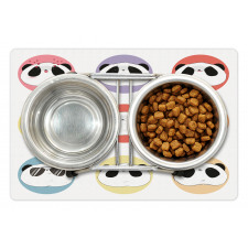 Round with Animal Faces Fun Pet Mat