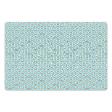 Abstract Heads Wavy Streaks Pet Mat