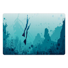 Freedivers and Coral Reef Pet Mat