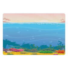 Vertical Underwater Scene Pet Mat