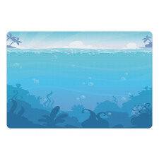 Underwater Landscape Palms Pet Mat