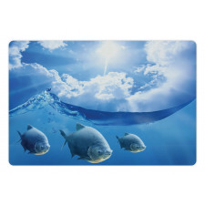 Fish Clouds and the Sun Pet Mat