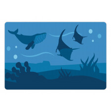 Oceanic Marine Wildlife Pet Mat