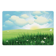 Sun and Clouds Pet Mat