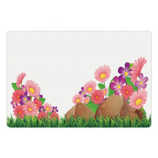 Flowers on Grass Pet Mat