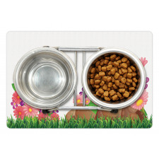 Flowers on Grass Pet Mat