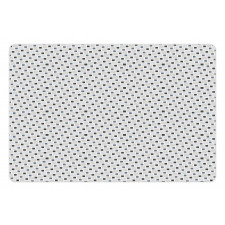 Geometric Grid Squares Pet Mat