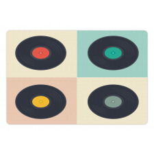 Pastel Record Discs Pet Mat