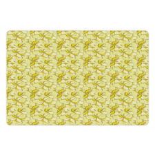 Retro Summer Flowers Pet Mat