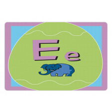 Animal and Letter E in Egg Pet Mat