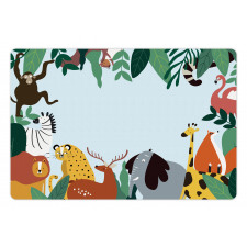 Wild Fauna and Exotic Leaves Pet Mat