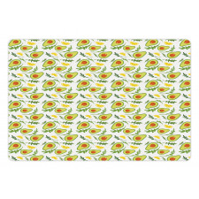 Sliced Avocados and Lemons Pet Mat