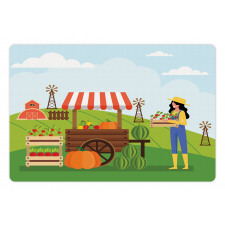 Farmer Selling Products Pet Mat