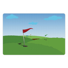 Grassy Hills Flag Pet Mat