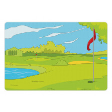 Grass and Pond Pet Mat