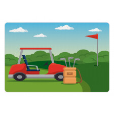 Club Car and Flag Pet Mat