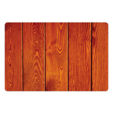 Wood Timber Floor Orange Pet Mat