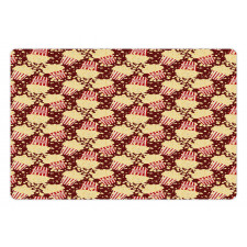 Movie and Popcorn Pattern Pet Mat