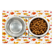 Fallen Maple Leaves Pattern Pet Mat