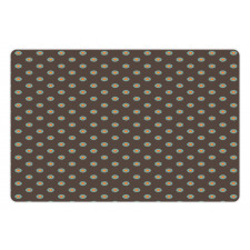 Simple Retro Flowers Pet Mat