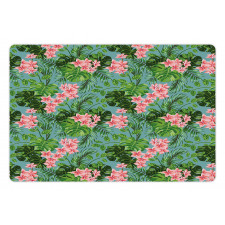 Exotic Pastel Plumeria Pattern Pet Mat