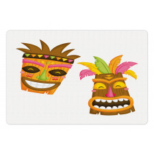 Exotic Colorful Hawaii Masks Pet Mat