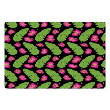 Banana Palm and Flowers Pet Mat